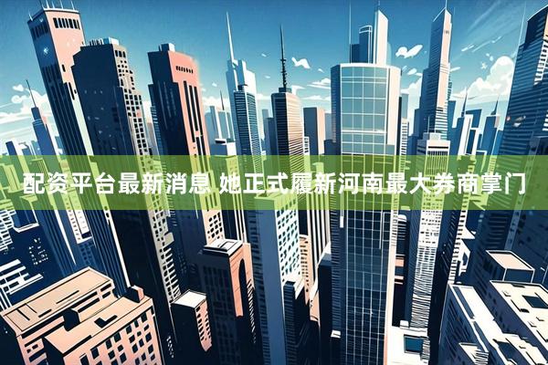 配资平台最新消息 她正式履新河南最大券商掌门