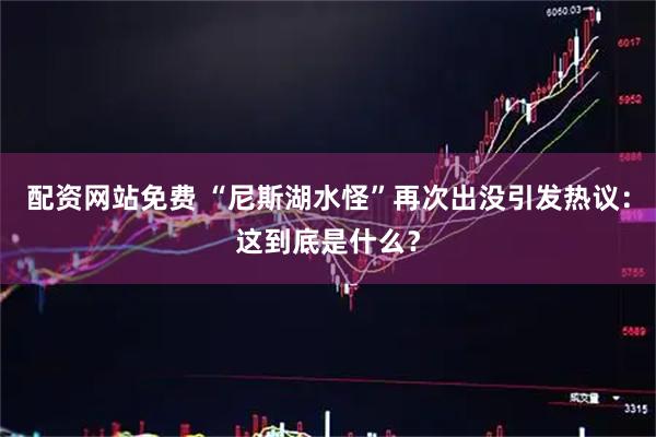 配资网站免费 “尼斯湖水怪”再次出没引发热议：这到底是什么？